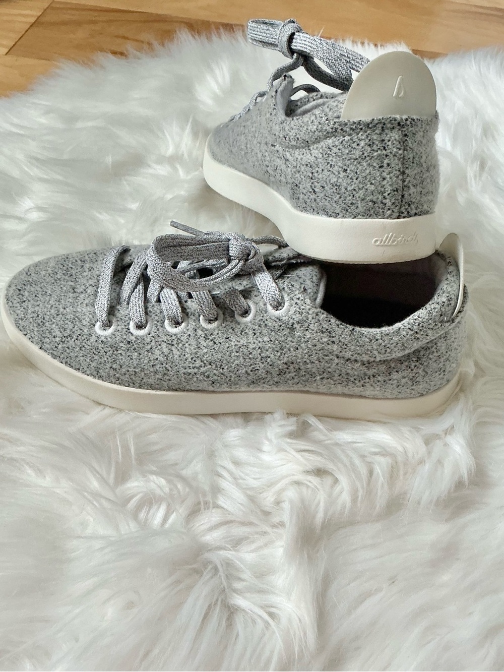 allbirds Women’s Wool Pipers Sneakers - Gray and White Size 9